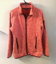 Karissa &amp; Me Womens XL Red &amp; White Knit  Lined Jacket Full Zip - $17.33