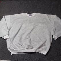 Vintage Hanes Ultimate Cotton Printpro Sweatshirt Adult 2XL XXL Blank Gray - $27.67