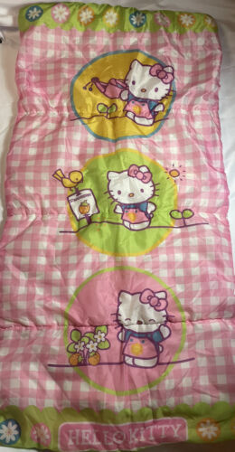 Pink Hello Kitty Kids Play hut Sleeping Bag Picnic Theme - $15.88