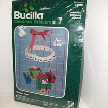 Bucilla Santa&#39;s Train Jeweled Stitchery Kit Christmas Heirloom Ornaments #49010 - £19.46 GBP