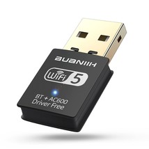 Usb Wifi Bluetooth Adapter 2-In-1,Bluetooth Wireless External Receiver,600Mbps 2 - £20.77 GBP