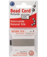 Natural Silk Bead Cord .6mmX2m Grey - $101.44 CAD