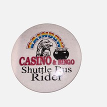 Rainbow Casino &amp; Bingo Shuttle Bus Rider Featuring Pot of Gold Pin Button - $6.79