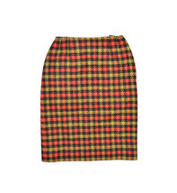 Vintage Young Pendleton Virgin Wool Skirt Womens 7-8 Houndstooth Design - £22.89 GBP