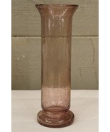 Studio Art Glass Transparent Purple Stretch Floral Bouquet Flower Vase 9... - £27.55 GBP