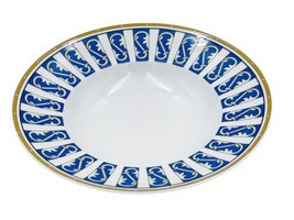 Seltmann Weiden LUKULLUS Pasta Bowl Porcelain Blue Yellow Design 20403 30cm 5009 - £12.32 GBP