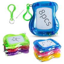 8 Mini Magnetic Drawing Board With Metal Keychain Party Favors For Kids Goodie B - £20.33 GBP