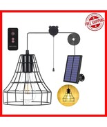 Weather-Resistant Solar Pendant Light with Pull Cord &amp; Remote for Indoor... - $70.23 CAD