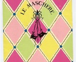 Le Maschere The Masks Menu CIGA Le Grand Hotel Rome Italy 1969  - £46.04 GBP