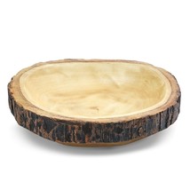 Rustic Elegance Rain Tree Trunk Hand Carved Wooden Bowl - £31.00 GBP