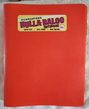 Vtg ca 1970s Hullabaloo Orange Vinyl Plastic Binder With Original Sticker 89c - £23.48 GBP