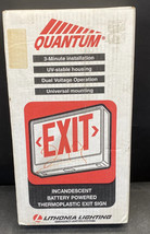 Quantum QM SW 3R 120/277 EL Incandescent Exit Sign Kit  w/Battery &amp; Extr... - $37.39