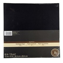 Cardstock Paper, Black, 12" X 12" By - £18.07 GBP