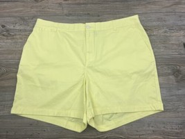 Lane Bryant Chino Collection Chino Shorts Size 18 Yellow Flat Front Stre... - £14.02 GBP