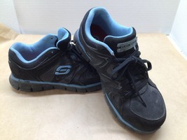 Skechers Sandlot 76553EW Womens Lace Up EH Work Sneaker Size 8EW Black/ ... - $29.69