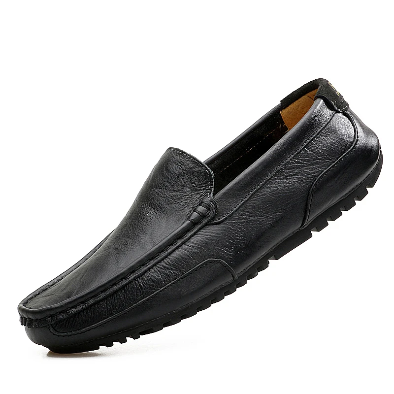  shoes luxury brand genuine leather mens loafers moccasins soft breathable slip on boat thumb200
