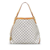 Louis Vuitton Damier Azur Delightful MM Shoulder Bag White PVC Leather - £1,965.78 GBP