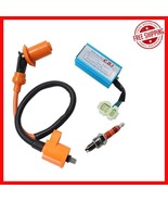 High Performance GY6 Ignition Coil with 6 Pin CDI &amp; Spark Plug Kit for 5... - $31.66 CAD
