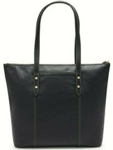 Fossil Jenna Black Leather NS Tote SHB2487001 Shoulder Bag Brass NWT $198 Retail - £67.83 GBP