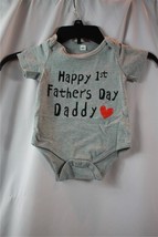 NIP BFUSTYLE Happy First Father&#39;s Day Daddy Heart One Piece Bodysuit Uni... - $3.22