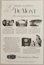 1951 Print Ad Du Mont TV Sets Family Watches Television East Paterson,NJ - $13.73