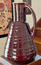 Marcrest Daisy &amp; Dot Brown Pottery Carafe Stoneware Pitcher - £71.90 GBP