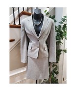 Anne Klein Womens Gray Polyester Long Sleeve Blazer &amp; Skirt Two Piece Su... - $74.71 CAD