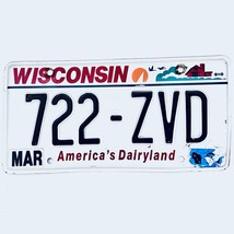  United States Wisconsin Dairyland Passenger License Plate 722-ZVD - £13.13 GBP