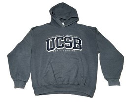Vintage University Of California Santa Barbara Hoodie Gray Sz Large Cott... - $18.52