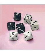 2005 Star Wars Risk Clone Wars Board Game Replacement 7 Dice White &amp; Bla... - $4.76 CAD