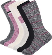 Six (6) Pair LUCKY BRAND Super Soft Boot Socks ~ Shoe Size 5-10 ~ Multicolor (2) - £20.92 GBP