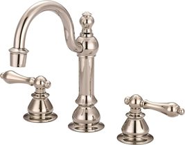 Water Creation F2-0012-05-AL Vintage Classic Widespread Bath Faucet-Pol Nickel - £104.08 GBP