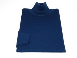 Men PRINCELY Turtle neck Sweater From Turkey Soft Merino Wool 1011-80 Ink Blue image 3