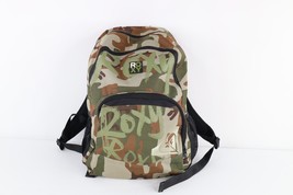 Vintage Roxy Surfing Distressed Spell Out Camouflage Backpack Book Bag N... - $49.45