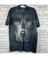 The Mountain Wolf Dog Face Warrior Black Tie Dye T Shirt Size Large  - £13.74 GBP