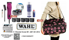 Wahl KM10 Groomer Kit CLIPPER&amp;5 BLADES&amp;8pc Metal Attachment Comb Set,Case,Dvd + - £550.50 GBP