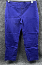 Ann Taylor LOFT Marisa Pants Women 10 Purple Cropped Ankle Length Stretch - $24.92