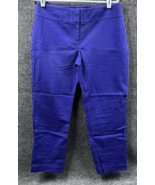 Ann Taylor LOFT Marisa Pants Women 10 Purple Cropped Ankle Length Stretch - $24.92