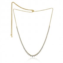 Diana M Jewels 3.50 cts diamond graduated half way bolo tennis necklace size - €2.430,09 EUR