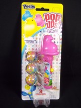 Peeps Easter Pop Ups Pink Chick 3 marshmallow flavored lollipops NEW 2023 - £6.35 GBP