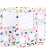 10 Pieces Pastel To Do Sticky Notes Set, 300 Sheets Per Memo Pad, 5 Sizes - £15.62 GBP