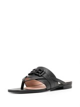 Bally ladies elia calf leather flats sandals Black - €254,13 EUR