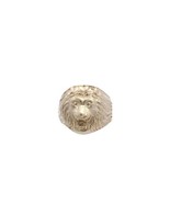 Silver Carved Lion Head King of the Jungle Dome Ring size 6 Signed 925 S... - $44.55