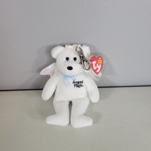 TY Beanie Baby Alpha the Angel Flight Bear Metal Key Clip 2006 5.5 in Tall - £13.12 GBP