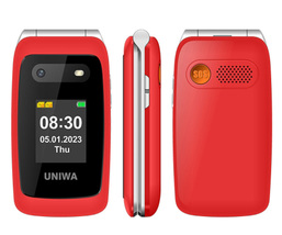 UNIWA V202T 4G FLIP STYLE Phone Unisoc 2.4&quot; Dual Screens 21 Keys Dual Si... - £76.62 GBP