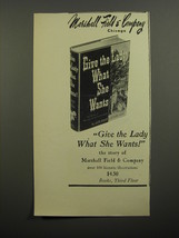 1952 Marshall Field &amp; Company Book Ad - Give the lady what she wants - £14.78 GBP