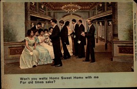Vintage Postcard Romance Eisman Leipzig Song Series No.1810 Won&#39;t You Waltz-bk39 - £3.88 GBP
