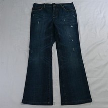 Lauren Ralph Lauren 10 Classic Bootcut Dark Distressed Stretch Denim Jeans - $24.49