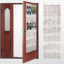 24 Over The Door Shoes Organizer Rack Hanging Storage Holder Hanger Bag Closet - £20.77 GBP