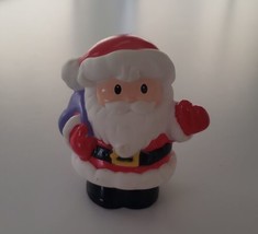 Fisher Price Little People Christmas Santa Claus Purple Toy Bag Red Gloves - $7.50